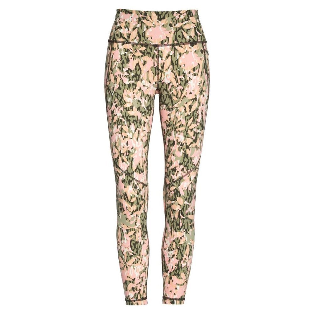 SWEATY BETTY Power Pocket 7/8 Leggings Green Floral Print XS $100 NEW - Picture 5 of 12